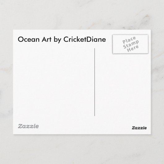 Seaside Ocean Art Postkarten (Rückseite)