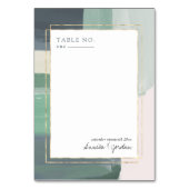 Seaside Ocean Glas | Tischnummernkarte Tischnummer (Rückseite)