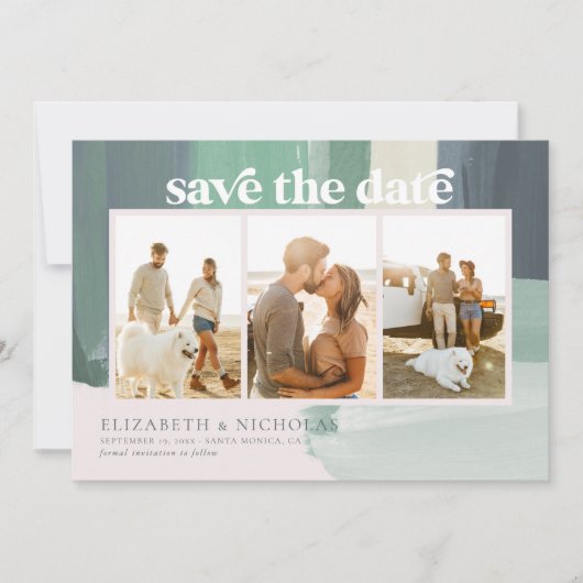 Seaside Ocean Glass | 3 FOTO SAVE THE DATE (Vorderseite)