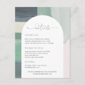 Seaside Ocean Glass | Angaben zum Hochzeitgast Begleitkarte (Vorderseite)