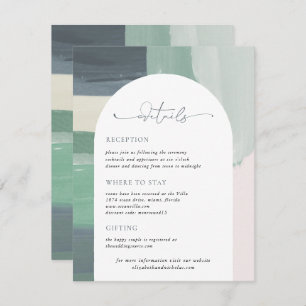 Seaside Ocean Glass   Angaben zum Hochzeitgast Begleitkarte