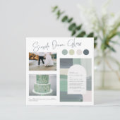 Seaside Ocean Glass | Blaugrüne Farbpalette Einladung (Stehend Vorderseite)