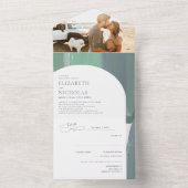 Seaside Ocean Glass | Boho Wedding All In One Einladung (Innen Boden)