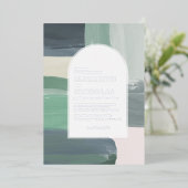 Seaside Ocean Glass | Boho Wedding Folieneinladung (Stehend vorne)