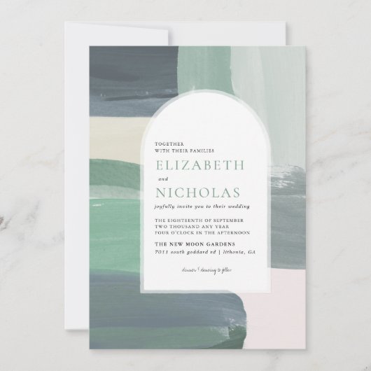 Seaside Ocean Glass | Einladung von Boho (Vorderseite)