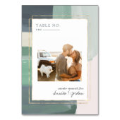 Seaside Ocean Glass | Hochzeitsfeier Tischnummer (Vorderseite)