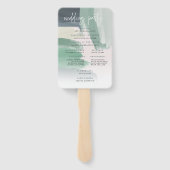 Seaside Ocean Glass | Hochzeitsprogramm Fächer (Rückseite)