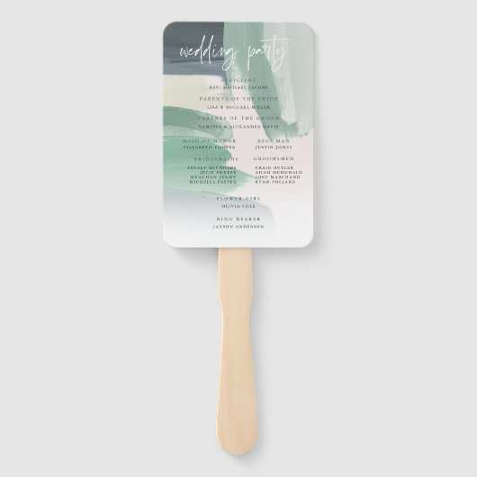 Seaside Ocean Glass | Hochzeitsprogramm Fächer (Rückseite)