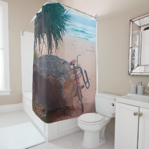 Seaside Ocean Surfer Beach House Duschvorhang
