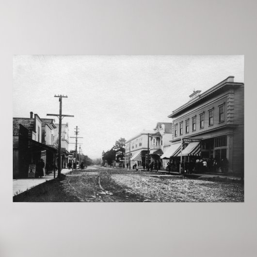 Seaside, Oregon Main Street View Foto Poster (Vorne)