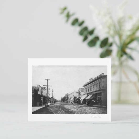 Seaside, Oregon Main Street View Foto Postkarte (Stehend Vorderseite)