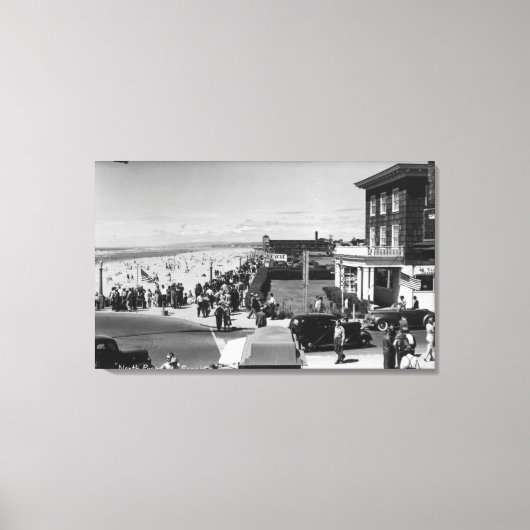 Seaside, Oregon North Prominade View Foto Leinwanddruck (Vorderseite)