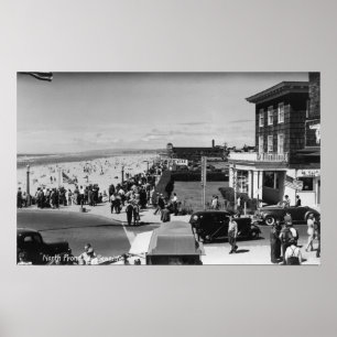 Seaside, Oregon North Prominade View Foto Poster