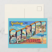 Seaside Oregon Vintag Gruß Postkarte (Vorne/Hinten)