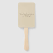 Seaside Paradise Wedding Fächer (Rückseite)