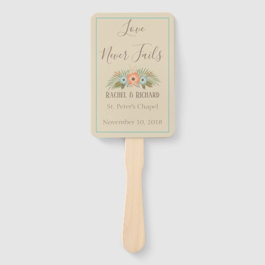 Seaside Paradise Wedding Fächer (Vorderseite)