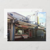 Seaside Park Boardwalk PIzza Postkarte (Vorne/Hinten)