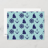 Seaside Pattern Postkarte (Vorne/Hinten)