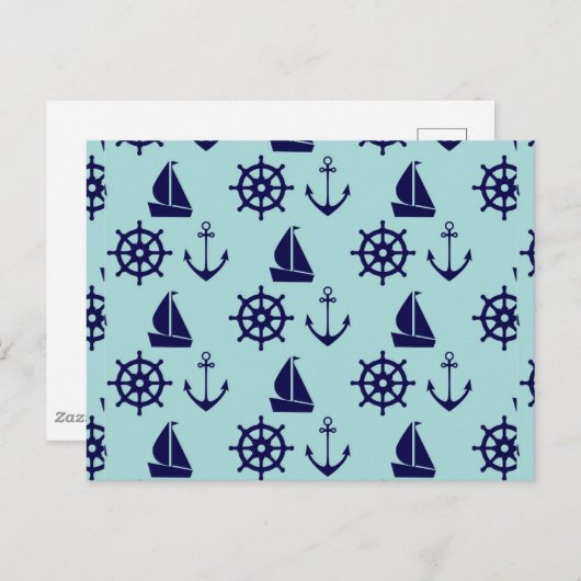 Seaside Pattern Postkarte (Vorne/Hinten)