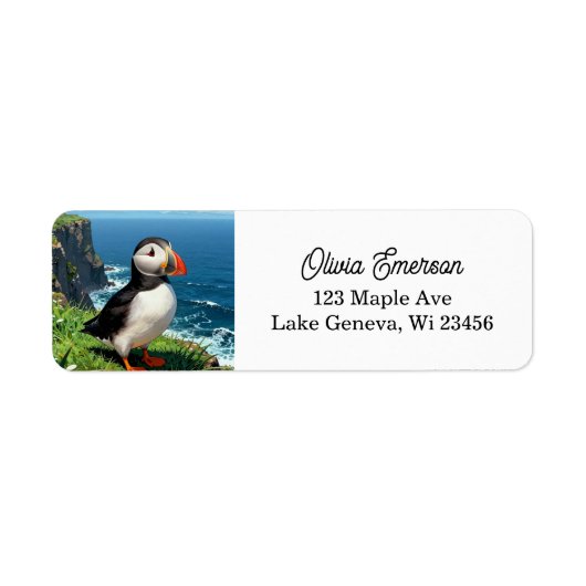 Seaside Puffin Illustration | Personalized (Vorne)