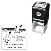 Seaside Rustic Elegante Seaguls Permastempel (Beispiel)