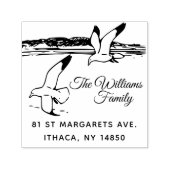 Seaside Rustic Elegante Seaguls Permastempel (Design)