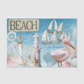 Seaside Sailboat Lighthouse Decoupage Seidenpapier (Vorderseite)