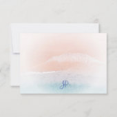 Seaside Sea Handskript Mit Monogramm Mitteilungskarte (Rückseite)