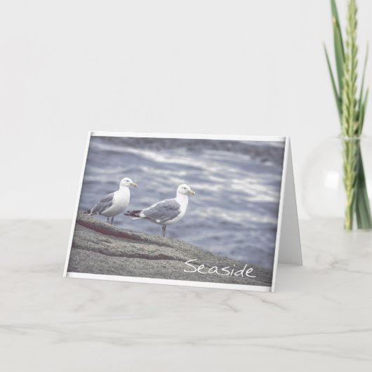 Seaside Seagulls Grußkarte Karte (Vorderseite)