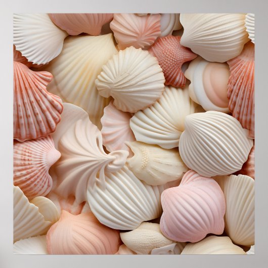 Seaside Seashells Art Poster (Vorne)