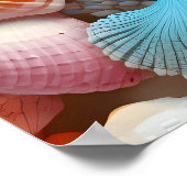Seaside Seashells Art Poster (Ecke)