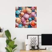 Seaside Seashells Art Poster (Heimbüro)