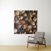 Seaside Seashells Art Tapestry Wandteppich (Beispiel (Horizontal))