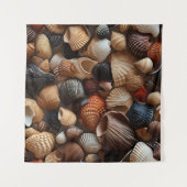 Seaside Seashells Art Tapestry Wandteppich (Vorderseite)