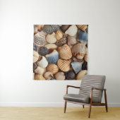Seaside Seashells Art Tapestry Wandteppich (Beispiel (Horizontal))