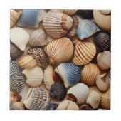 Seaside Seashells Keramik Tile Fliese (Vorderseite)
