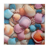 Seaside Seashells Keramik Tile Fliese (Vorderseite)