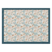 Seaside Seashells Sea stars Pastellblau Elfenbein Tischdecke (Vorderseite (Horizontal))