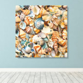 Seaside Seashells Wrapped Canvas Art Leinwanddruck (Insitu (Holzboden))