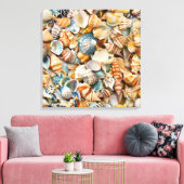 Seaside Seashells Wrapped Canvas Art Leinwanddruck (Insitu (Wohnzimmer))