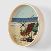 "Seaside Serenity Wall Clock: Embrace Coastal Eleg Uhr (Winkel)