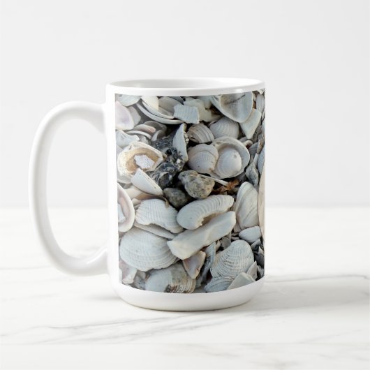 Seaside Shells Initial Mug Art Kaffeetasse (Links)