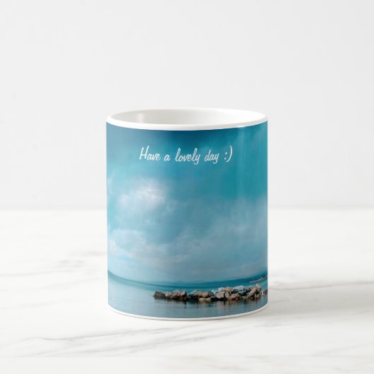 Seaside Sips Mug - Take a Sip, Transport Your Mind Kaffeetasse (Mittel)