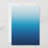Seaside Sky and Ocean Blue Gradient Save The Date (Rückseite)