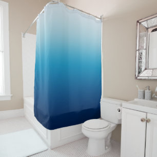 Seaside Sky and Ocean Blue Ombre Duschvorhang