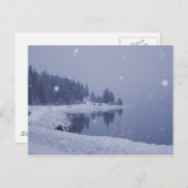 Seaside Snowfall Postcard Postkarte (Vorne/Hinten)