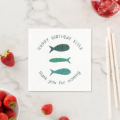 Seaside Soiree BIRTHDAY PARTEI Niedlich Fish CUSTO Serviette (Beispiel)
