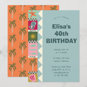 Seaside Soiree BIRTHDAY PARTY Modernes Niedliches  Einladung