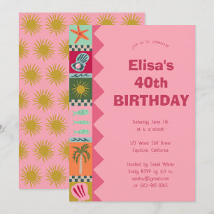 Seaside Soiree BIRTHDAY PARTY Modernes Niedliches  Einladung