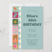 Seaside Soiree BIRTHDAY PARTY Modernes Niedliches Einladung (Vorderseite)